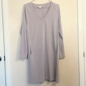 Athleta Seasoft Long Sleeve Dress Medium Quiet Luxury Clean Girl Minimal